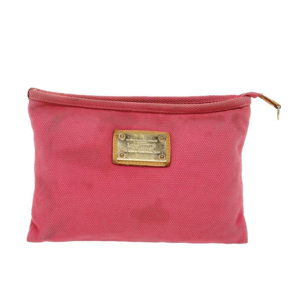 LOUIS VUITTON Antigua Pochette Plat GM Clutch Bag Pink M40065 LV Auth ep1350 - Picture 13 of 16